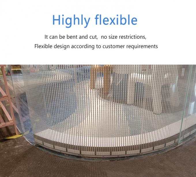 P20 P30 P40 LED Film Screen Гигантский стеклянный занавес на стене Рекламный дисплей 3