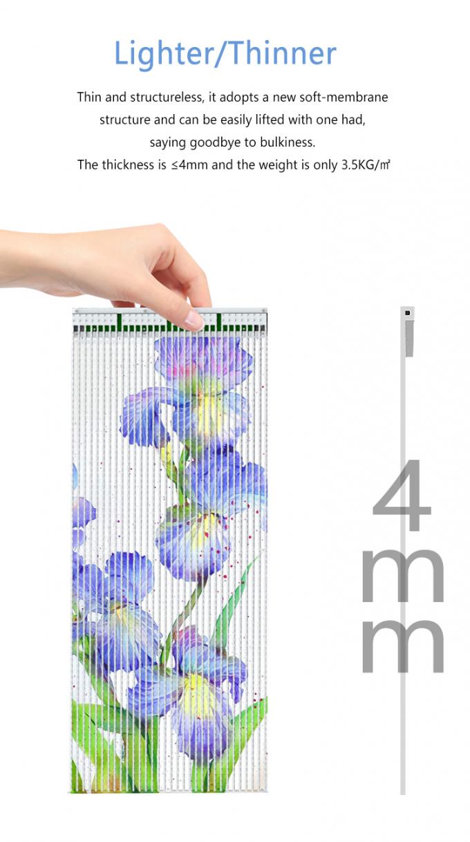 P20 P30 P40 LED Film Screen Гигантский стеклянный занавес на стене Рекламный дисплей 5