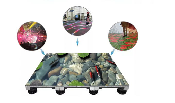 LED-дисплей на полу IP65 водонепроницаемый дизайн LED-дисплей на полу с высокой нагрузкой стоящий LED-дисплей на полу 4