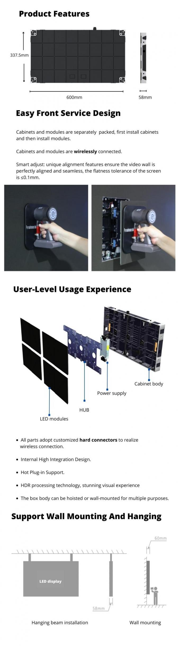 водонепроницаемый COB Внутренний Малый пиксельный пиксель P0.6 P0.7 P0.9 P1.25 Микротонкий церковный панель видеостенного дисплея 6
