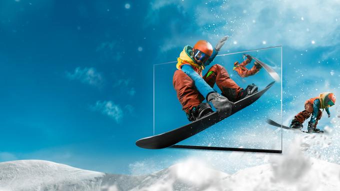 Прозрачный P3.91 Голографический светодиодный экран Полный цветный светодиодный дисплейный экран Голографический невидимый невидимый светодиодный экран 4