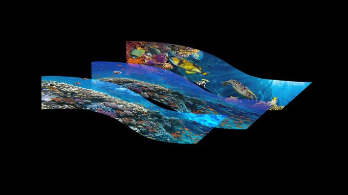 Прозрачный P3.91 Голографический светодиодный экран Полный цветный светодиодный дисплейный экран Голографический невидимый невидимый светодиодный экран 6