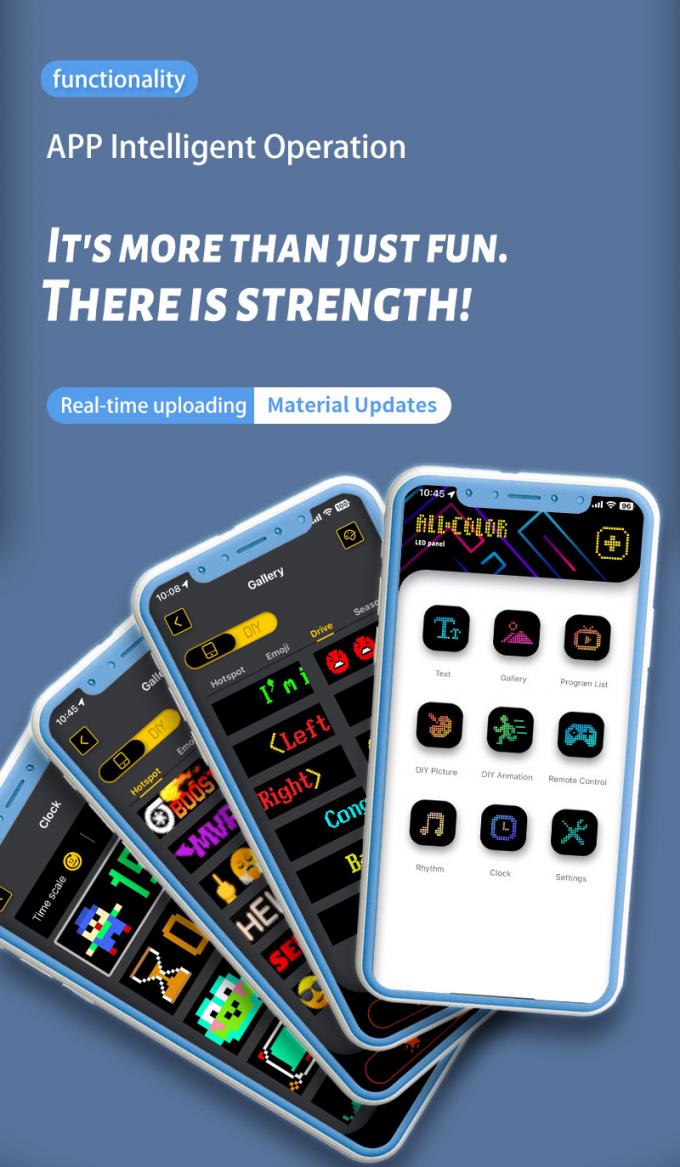 Автомобильный светодиодный дисплей 16 * 64 Программируемый USB 5V RGB анимация текста DIY прокрутка панель дистанционного управления Рекламный светодиодный экран 5