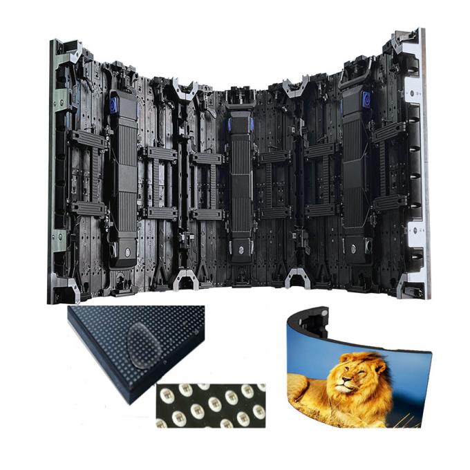 Изображение с изогнутым экраном в помещениях и на улицах с гибкой светодиодной видеостеной для аренды светодиодного экрана для выставок и сцены-P2.976 P3.91 P4.81 2