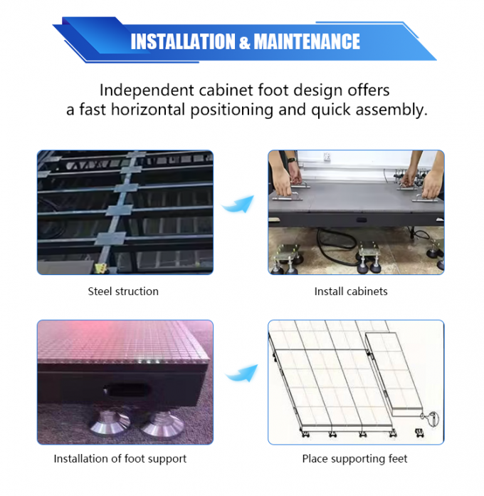3D Сценический Танцевальный Пол Панельный Дисплей Интерактивный Светодиодный Экран для Пола P2.6 P2.97 P3.91 Светодиодный Экран 9